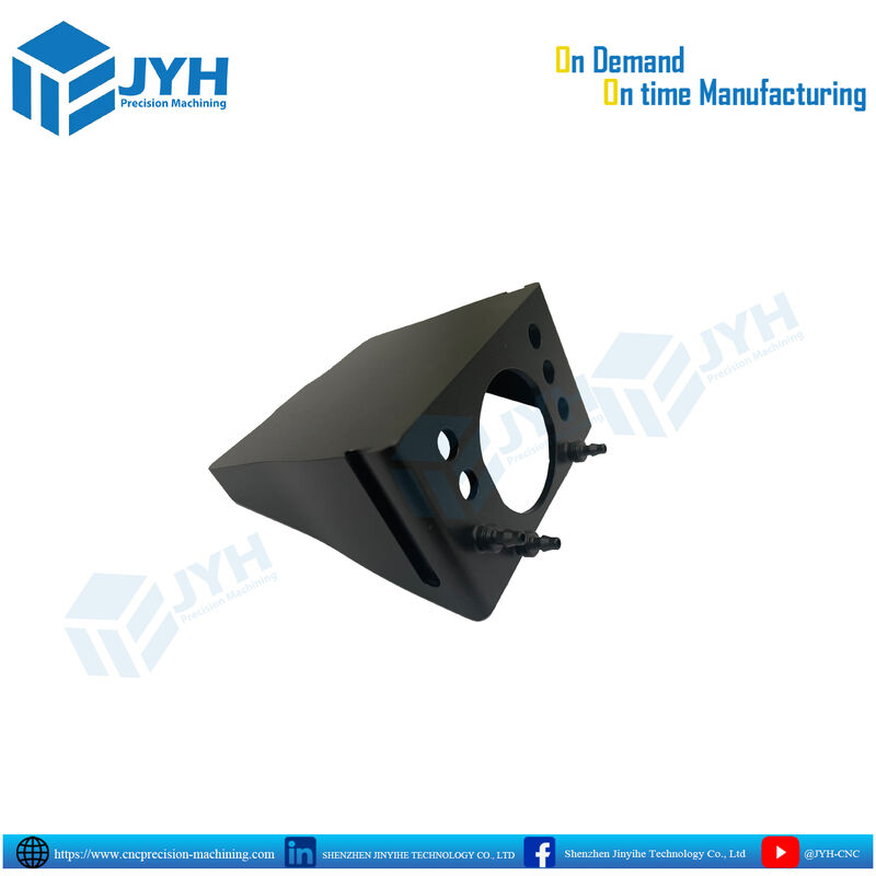 Partes de carcasa de aluminio anodizado negro con resistencia a la corrosión, mecanizadas por CNC de precisión