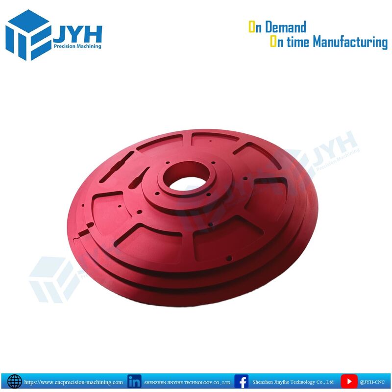 Piezas de aluminio anodizado rojo mecanizadas CNC de alta precisión con acabado duradero y resistencia ligera