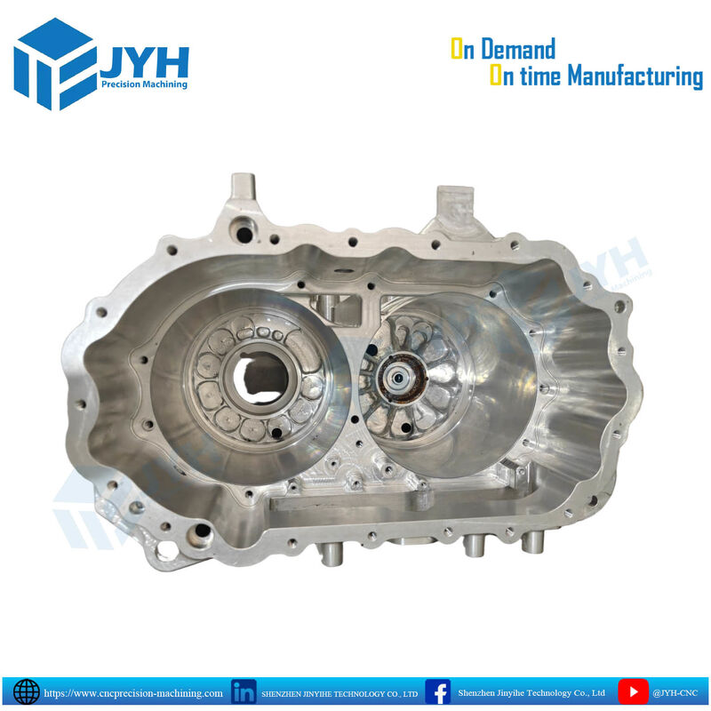 Carcasa de motor automotriz de precisión con tolerancia de ±0,005 mm, mecanizado de 5 ejes y construcción de aluminio 6061