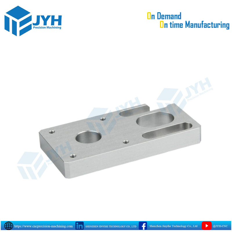 Componentes de aluminio anodizado de plata personalizados con mecanizado CNC de alta precisión para resistencia a la corrosión